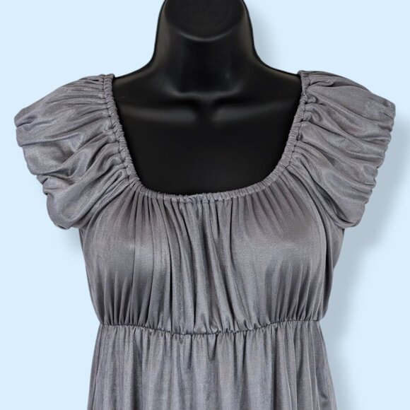 Costa Blanca Metallic Babydoll Top - Picture 3 of 7